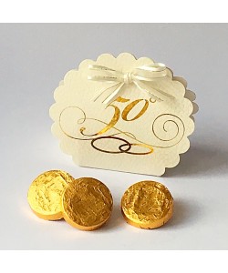 Anniversary Favour Box - Gold