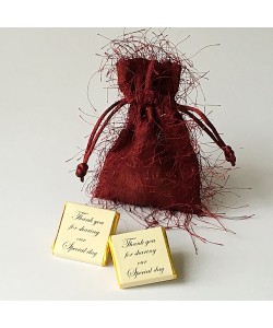 Fringed Pouch - Burgundy